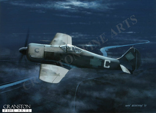 Focke-Wulf Fw190A-5/U8 by Ivan Berryman. [Postcard]
