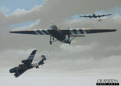 D-Day Invasion : Tribute to the Glider Troops by Ivan Berryman. [Original Painting]