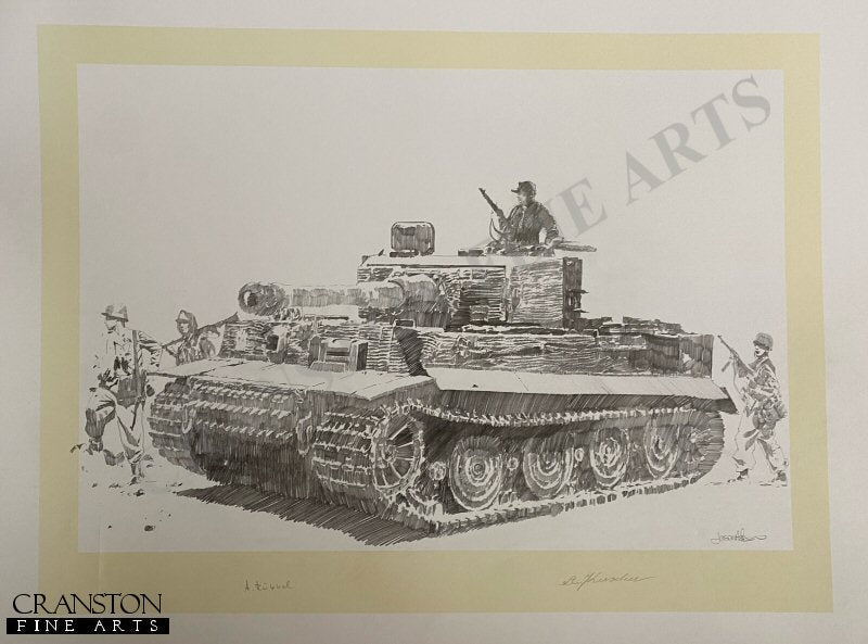 Eastern Front Tiger by Jason Askew. [Original Drawing]