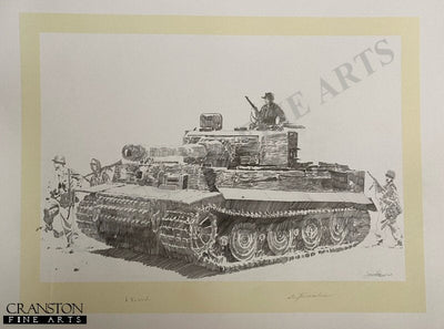Eastern Front Tiger by Jason Askew. [Original Drawing]