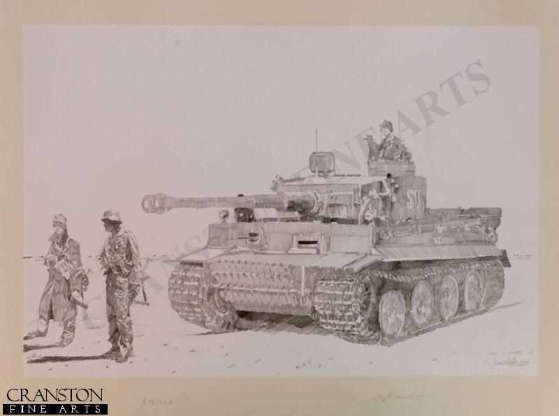 Tiger I by Jason Askew. [Original Drawing]