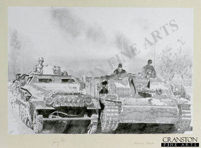 Stug and Half-Track by Jason Askew. [Original Drawing]