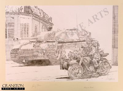 Stug and Motorbike by Jason Askew. [Original Drawing]