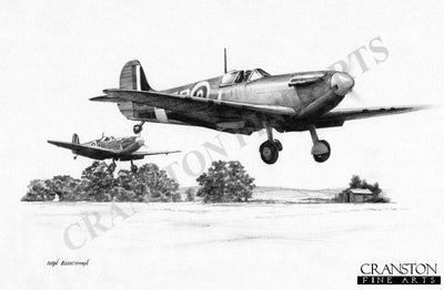 41 Squadron Spitfire by Ivan Berryman. [Original Drawing]