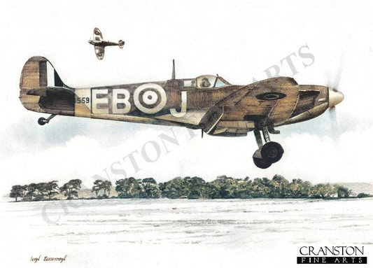 Sqn Ldr Maurice Brown - No.41 Sqn by Ivan Berryman. [Postcard]