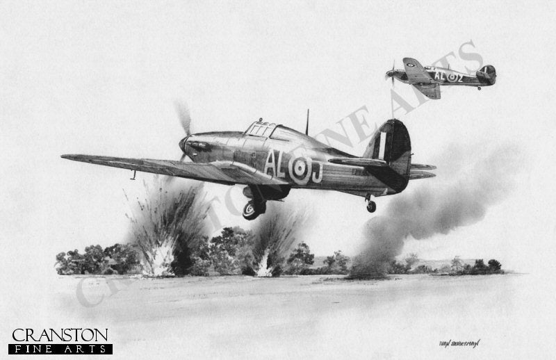 Tribute to F/Lt Owen Tracey by Ivan Berryman. [Original Drawing]