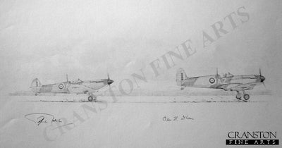 234 Squadron Scramble by Graeme Lothian. [Original Drawing]