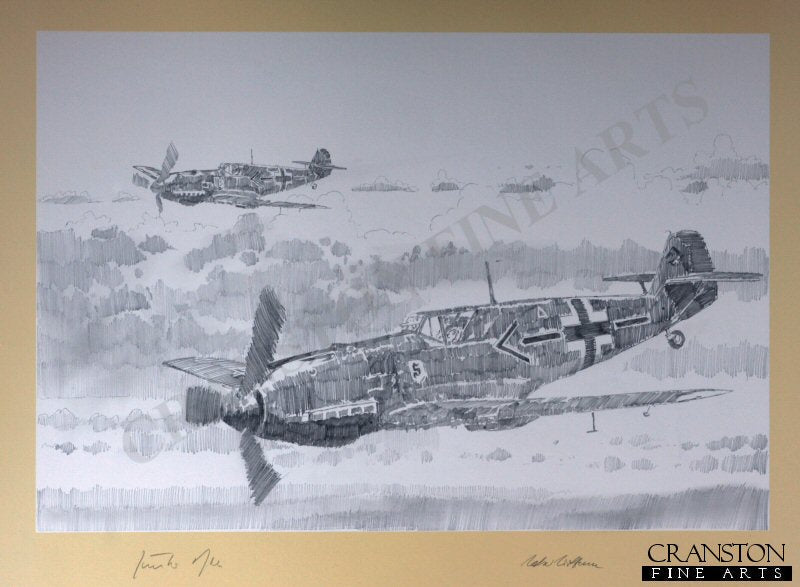 Me109 - Adolf Galland by Jason Askew. [Original Drawing]
