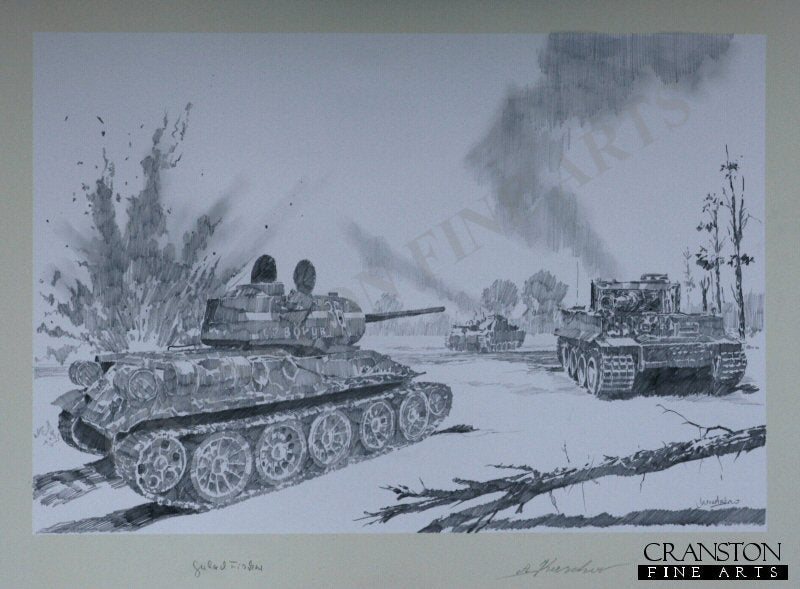 Michael Wittmann - Battle of Kursk by Jason Askew. [Original Drawing]