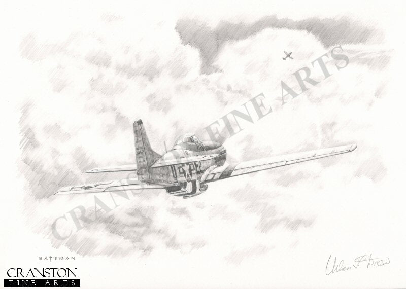 Urban &#39;Ben&#39; Drew - Aerial Hat-Trick by Brian Bateman. [Original Drawing]