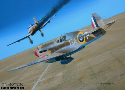 Tribute to Squadron Leader Billy Drake by Ivan Berryman. [Postcard]