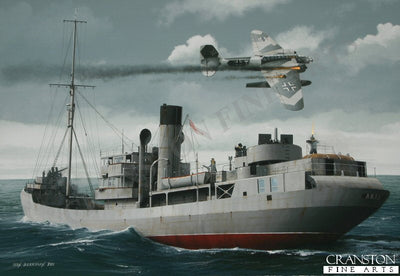 Tribute to the Royal Navy Trawler Crews - HMS Arab by Ivan Berryman. [Original Painting]