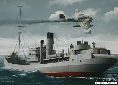Tribute to the Royal Navy Trawler Crews - HMS Arab by Ivan Berryman. [Postcard]