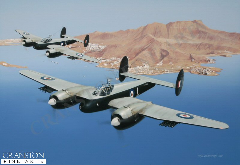 8 Sqn Bristol Brigands by Ivan Berryman. [Original Painting]