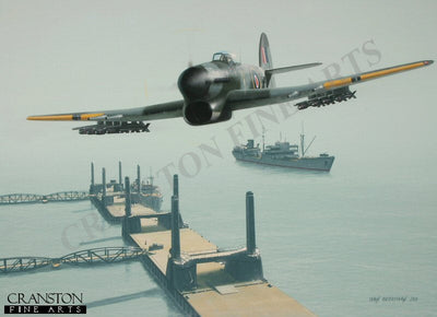 JBII - Hawker Typhoon of Wing Commander J R Baldwin by Ivan Berryman. [Postcard]