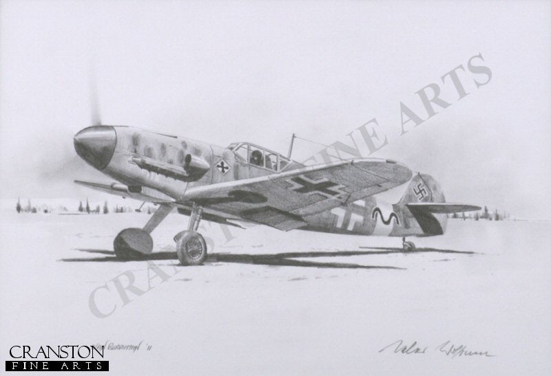 Gunther Rall - Me109 Ace by Ivan Berryman. [Original Drawing]