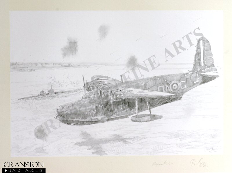 Tribute to the Crews of Coastal Command - the Sinking of U-426 by Jason Askew. [Original Drawing]