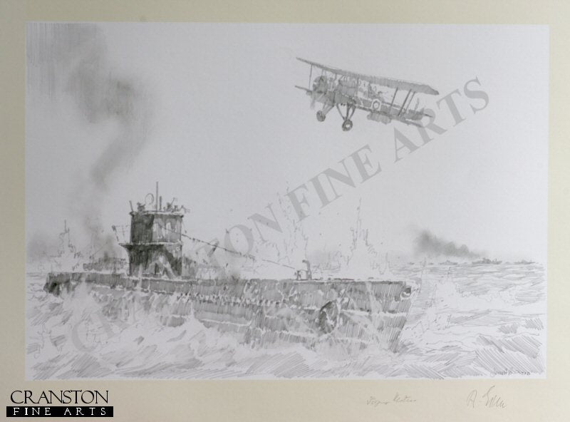 Swordfish Strike on U-451 by Jason Askew. [Original Drawing]