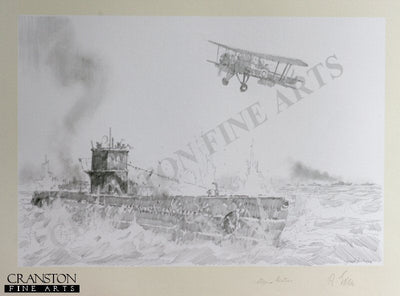 Swordfish Strike on U-451 by Jason Askew. [Original Drawing]
