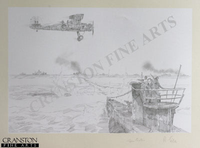 Swordfish Attack on U-652 by Jason Askew. [Original Drawing]