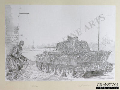 Pather Tank - Fight for Kowel, Poland, March / April 1944 by Jason Askew. [Original Drawing]