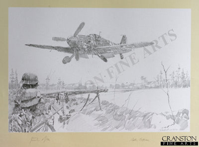 Me109s on the Russian Front by Jason Askew. [Original Drawing]