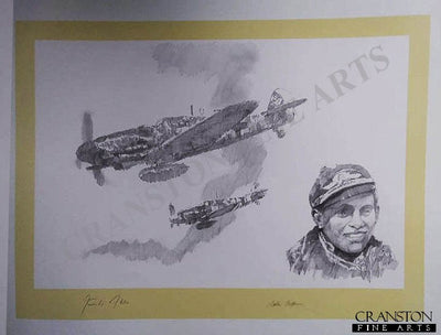 Erich Hartmann - Me109 Ace by Jason Askew. [Original Drawing]