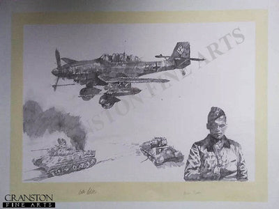 Stuka Legend - Hans-Ulrich Rudel by Jason Askew. [Original Drawing]