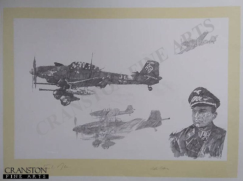 Ju87 Stukas by Jason Askew. [Original Drawing]