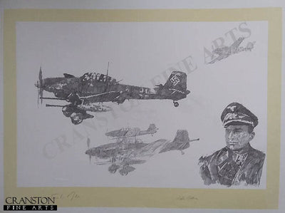 Ju87 Stukas by Jason Askew. [Original Drawing]
