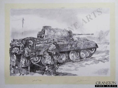 Panther in the Ardennes by Jason Askew. [Original Drawing]