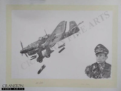 Ju87 Stuka Dive-Bombing by Jason Askew. [Original Drawing]