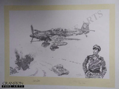 Tank-Busting Stuka by Jason Askew. [Original Drawing]