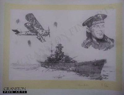 Bismarck Survivor by Jason Askew. [Original Drawing]