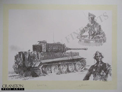 Tiger on the Russian Front by Jason Askew. [Original Drawing]