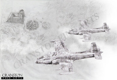 Strikemasters at Mirbat by Jason Askew. [Original Drawing]