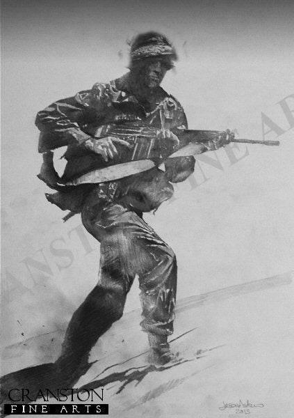 Mirbat - SAS Trooper Figure Study by Jason Askew. [Original Drawing]