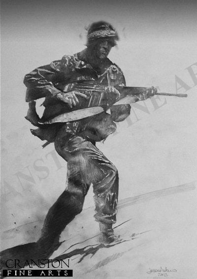 Mirbat - SAS Trooper Figure Study by Jason Askew. [Original Drawing]
