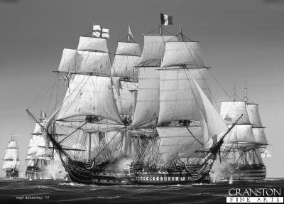 Trafalgar - The Destruction of the Bucentaure by Ivan Berryman. (B) [print]