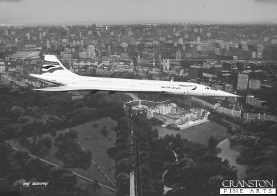 Concorde over London by Ivan Berryman. (B) [print]