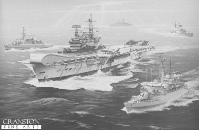 HMS Hermes by Ivan Berryman. (B) [print]