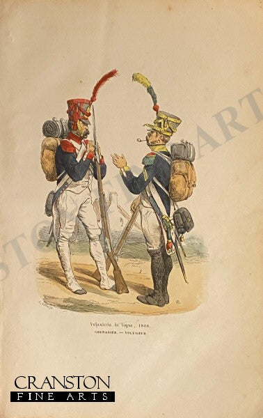 Infanterie de Ligne 1808 - Hippolyte Bellangé [Antique Print]