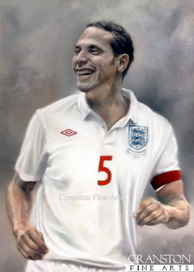 Rio Ferdinand by Stephen Doig. [Original Pastel]