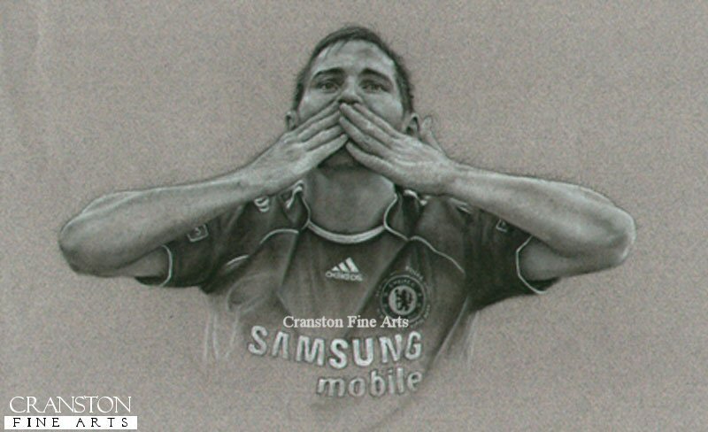 Frank Lampard - FA Cup by Stephen Doig. [Original Drawing]
