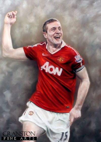 Nemanja Vidic by Stephen Doig. [Original Pastel]