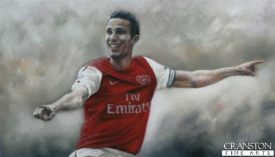 Robin van Persie by Stephen Doig. [Original Pastel]