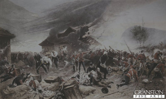 Defence of Rorkes Drift by Alphonse De Neuville. [Print]