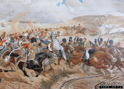 Ramsays Battery of Horse Artillery at the Battle of Fuentos Onoro, May 5th 1811 by Richard Caton Woodville. [Postcard]