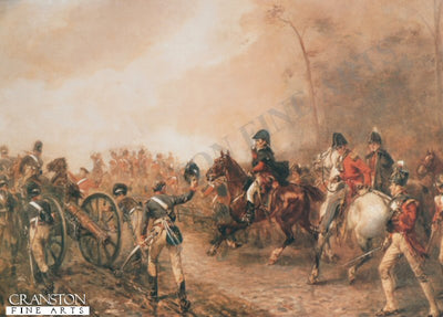 The Duke of Wellington on the Road to Quatre Bras by Robert Hillingford. [Postcard]