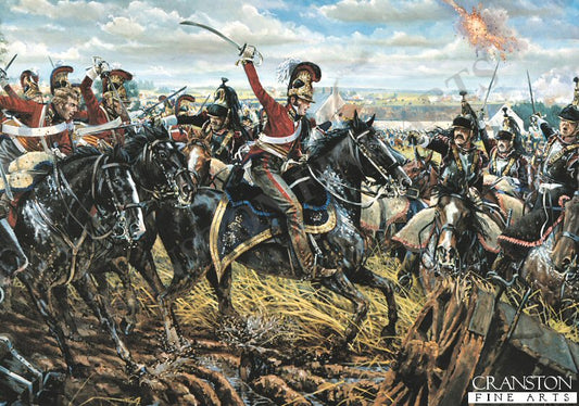 Charge of the Life Guards at the Battle of Waterloo by Mark Churms  [Postcard]